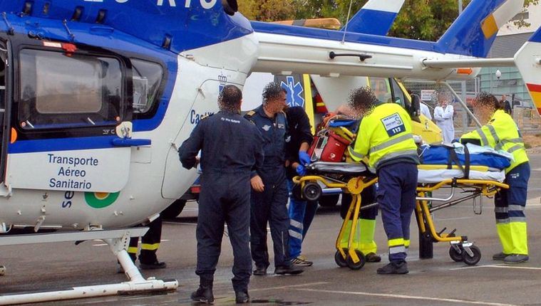 Sucesos.- Herido grave un motorista tras amputarse una pierna en una salida de vía en Chinchilla de Montearagón