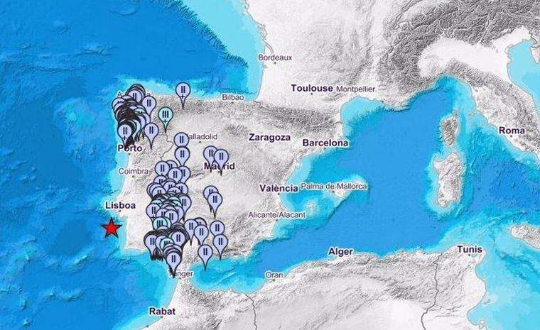 Un terremoto de magnitud 5,5 registrado en el sur de Portugal se siente en Castilla La Mancha