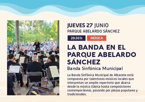La Banda Sinfónica Municipal eleva el Verano Cultural en el Parque Abelardo Sánchez con un concierto gratuito y abierto a todo el que quiera asistir