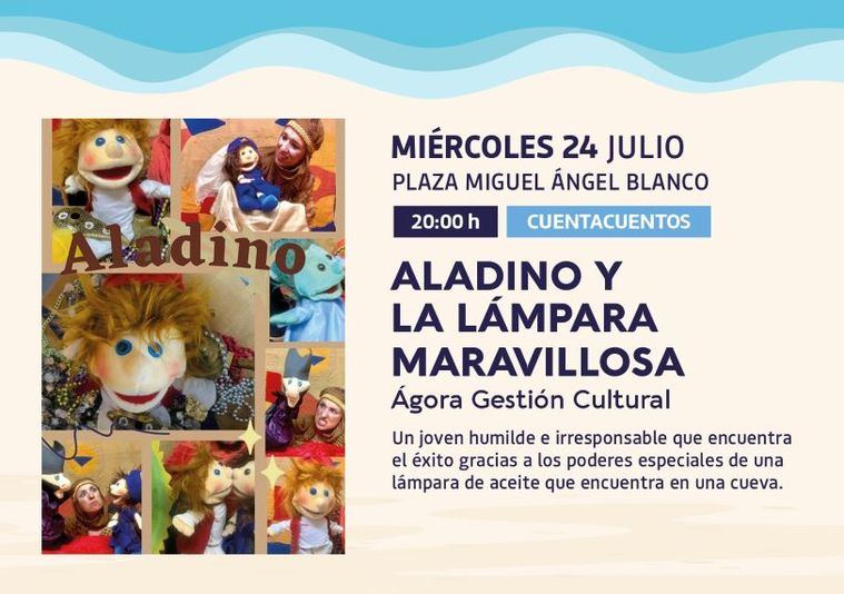 En la plaza Miguel Ángel Blanco se podrá disfrutar del cuentacuentos “Aladino y la lámpara maravillosa”