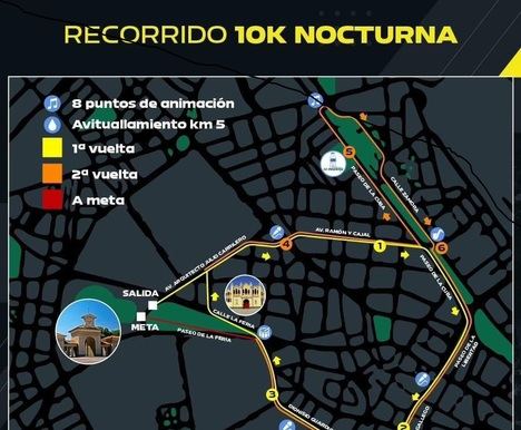 El Ayuntamiento efectuará mañana varios cortes de tráfico para garantizar la seguridad y lucimiento de la 10K nocturna