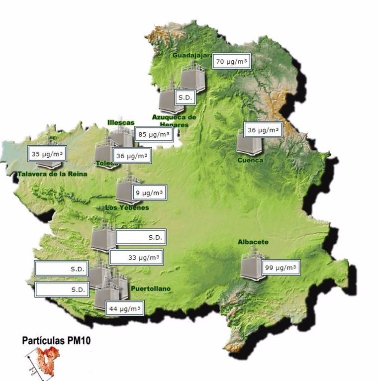 El Gobierno de Castilla-La Mancha traslada recomendaciones en próximos días ante altos niveles de PM10 por masas de aire sahariano