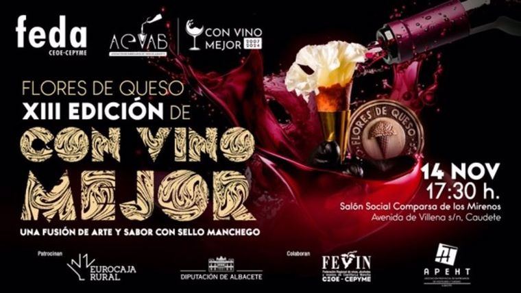 Llega este jueves a Caudete la XIII edición de 'Con Vino Mejor', acompañada de quesos esculpidos