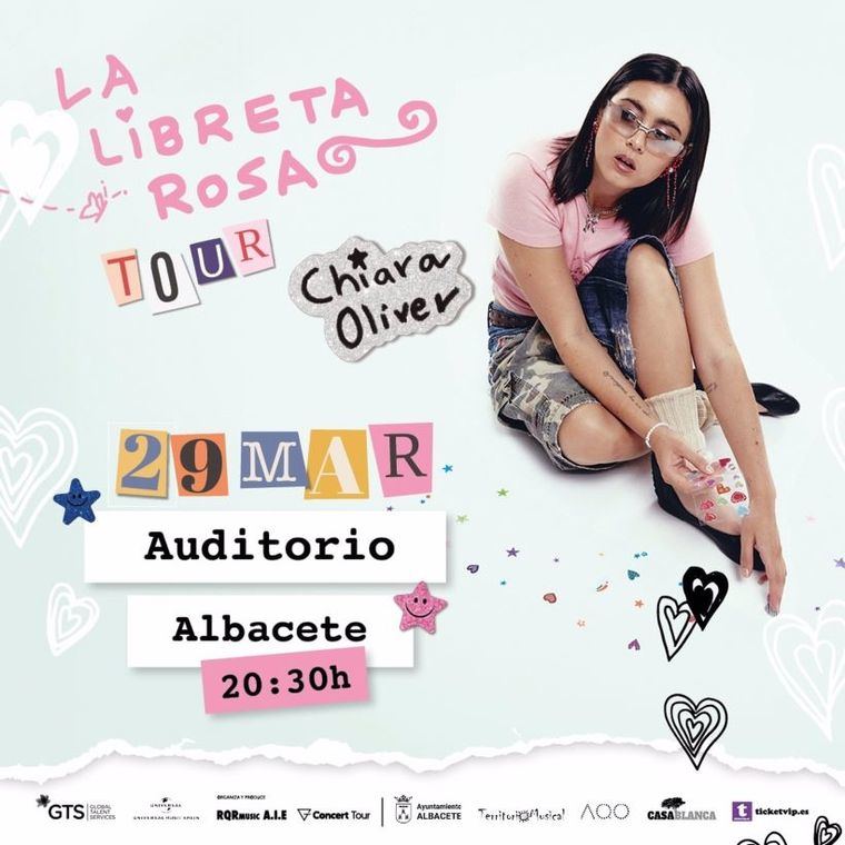 Chiara Oliver llevará su gira 'La Libreta Rosa Tour' a Albacete el 20 de marzo